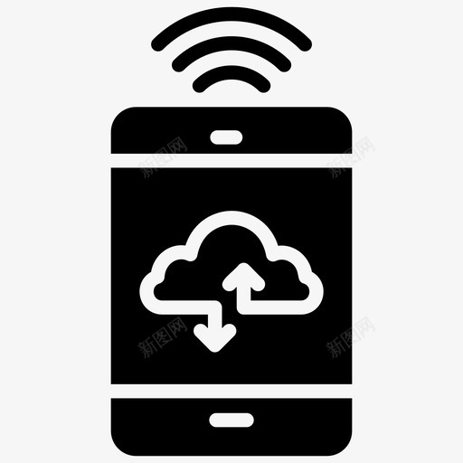 云存储云应用云计算图标svg_新图网 https://ixintu.com 云计算 图标 存储 应用 手机 技术 数据 智能