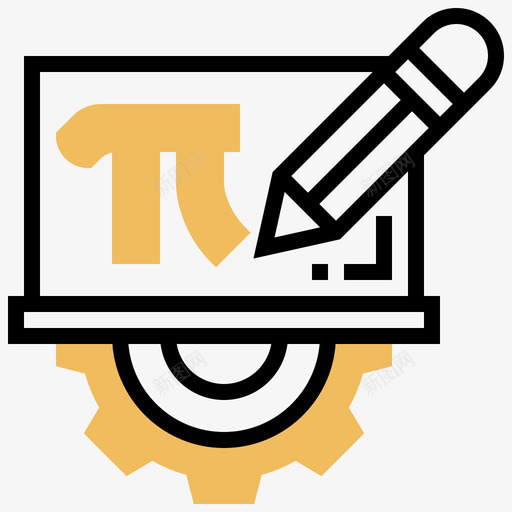 数学stem17黄影图标svg_新图网 https://ixintu.com stem 数学 黄影