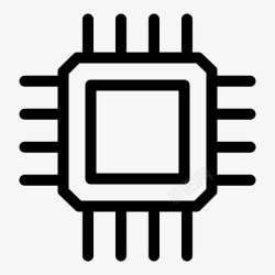 电子工程芯片人工智能计算机图标高清图片