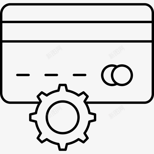 设置卡配置图标svg_新图网 https://ixintu.com 信用 图标 在线 支付 行行 设置 配置 银行