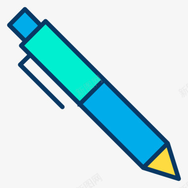 钢笔78学校线颜色图标图标