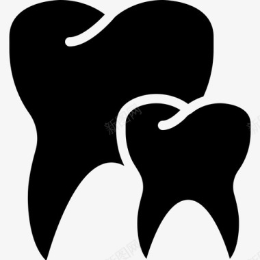 牙齿牙科9实心图标图标