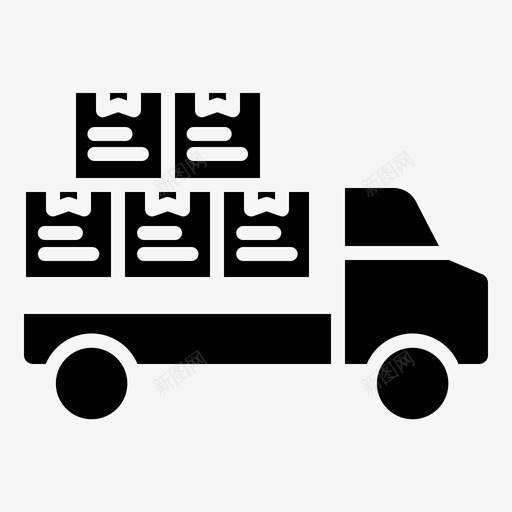 送货车运输车辆图标svg_新图网 https://ixintu.com 货车 车辆 运输 送货