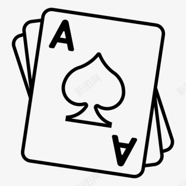 纸牌王牌赌博图标图标