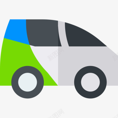 电动汽车车辆和运输工具4平板图标图标