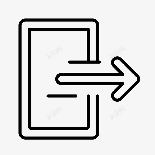 注销退出多媒体选项图标svg_新图网 https://ixintu.com 多媒体 注销 箭头 退出 选项