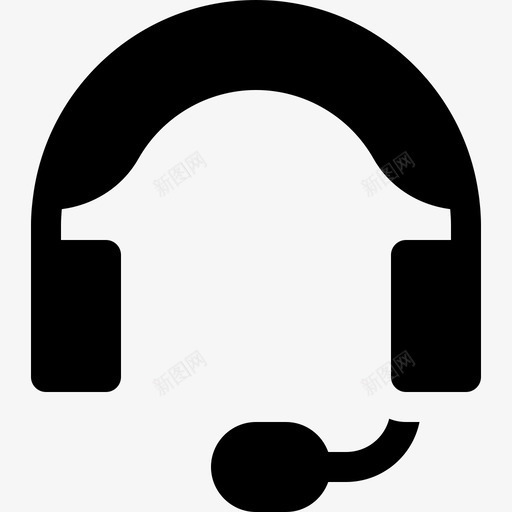 耳机呆子39填充图标svg_新图网 https://ixintu.com 呆子 填充 耳机