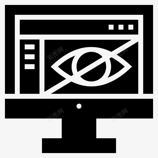 审查封锁封锁网站图标svg_新图网 https://ixintu.com 在线 审查 封锁 网站
