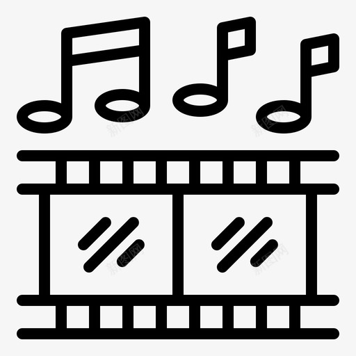 多媒体电影音乐图标svg_新图网 https://ixintu.com 制作人 声音 多媒体 电影 音乐 音符
