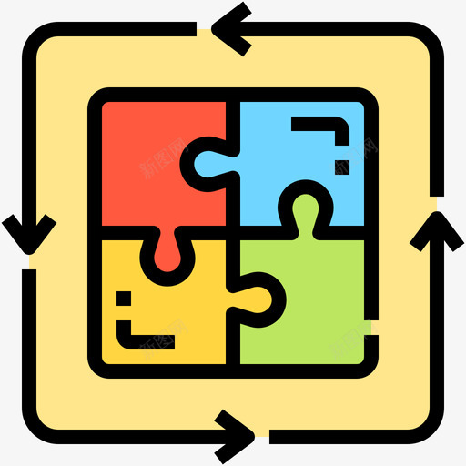 拼图策略47线性颜色图标svg_新图网 https://ixintu.com 拼图 策略 线性 颜色