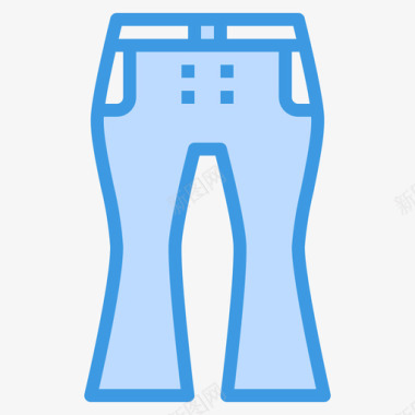 牛仔裤衣服124蓝色图标图标
