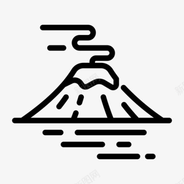 富士山花梨日本图标图标