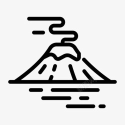 本山富士山花梨日本图标高清图片