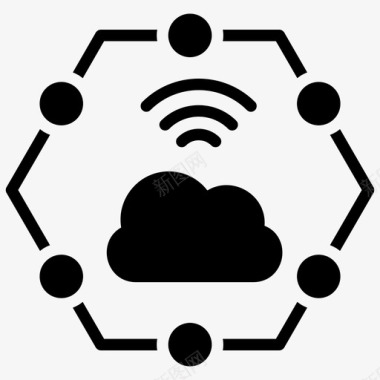 wifi云云计算云数据图标图标