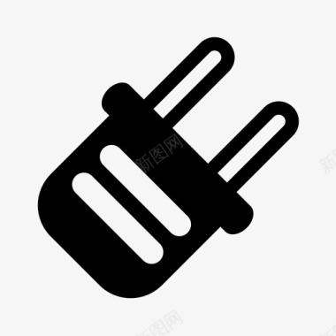 电插头连接器电源图标图标