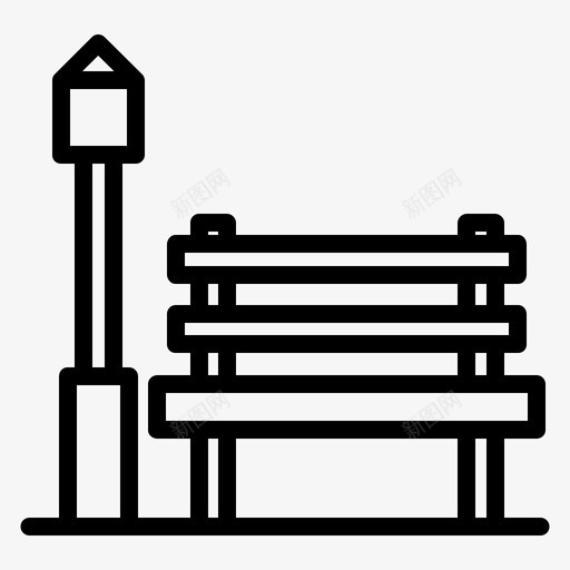 座椅长凳铁路图标svg_新图网 https://ixintu.com 座椅 运输 铁路 长凳