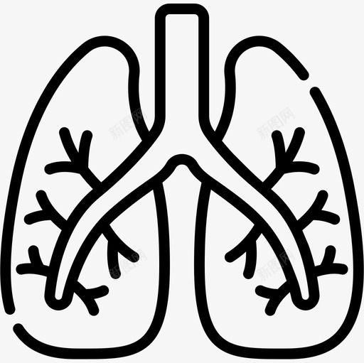 肺医学38线性图标svg_新图网 https://ixintu.com 医学 线性