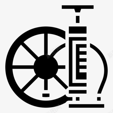 气泵自行车元件3字形图标图标