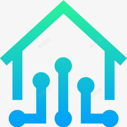 智能住宅家庭和生活28梯度图标svg_新图网 https://ixintu.com 住宅 家庭 智能 梯度 生活