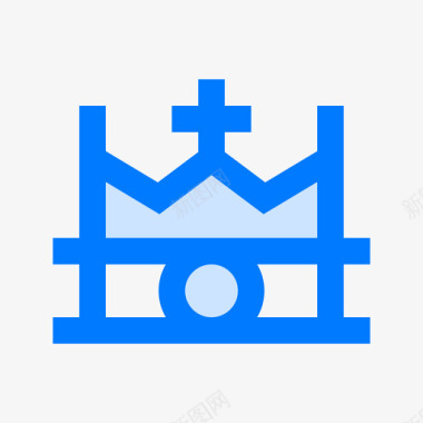 皇冠中世纪57蓝色图标图标