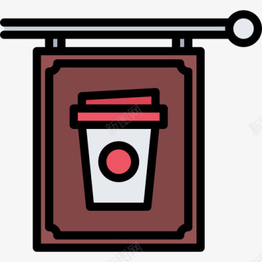 招牌咖啡71彩色图标图标