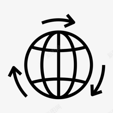 全球通讯连接互联网图标图标