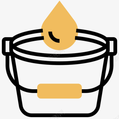桶清洁133黄影图标图标
