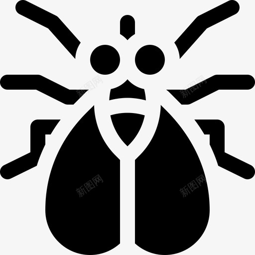 苍蝇昆虫25填充图标svg_新图网 https://ixintu.com 填充 昆虫 苍蝇