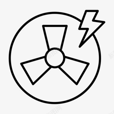 风扇能源工厂图标图标