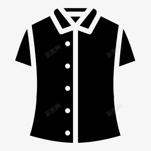 衬衫衣服短袖图标svg_新图网 https://ixintu.com 上衣 短袖 衣服 衬衫