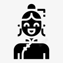 中国女人中国女人化身女孩图标高清图片