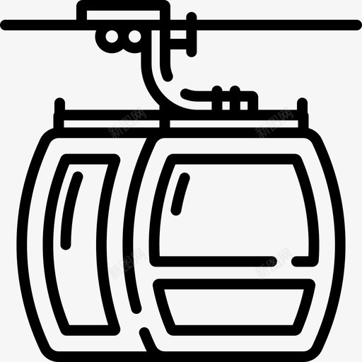 缆车北极35直线图标svg_新图网 https://ixintu.com 北极 直线 缆车