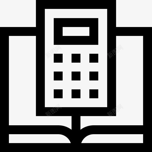 计算器书籍和阅读7线性图标svg_新图网 https://ixintu.com 书籍 线性 计算器 阅读