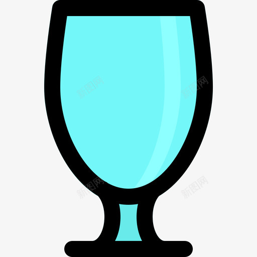 玻璃餐具2线性颜色图标svg_新图网 https://ixintu.com 玻璃 线性 颜色 餐具