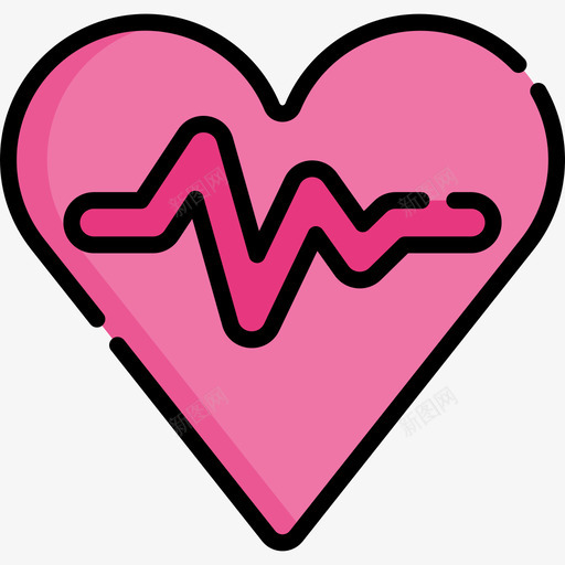 心率健康度99线性颜色图标svg_新图网 https://ixintu.com 健康 心率 线性 颜色