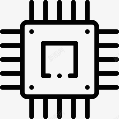 Cpu数字营销137线性图标图标