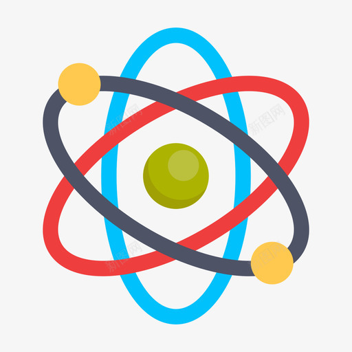原子实验室科学平面图标svg_新图网 https://ixintu.com 原子 实验室 平面 科学