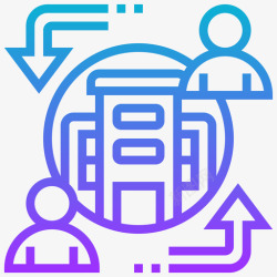 出口B2C申报管理B2c企业管理71梯度图标高清图片