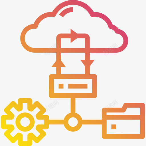 云大数据40梯度图标svg_新图网 https://ixintu.com 大数 数据 梯度