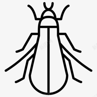 蟋蟀昆虫31线状图标图标