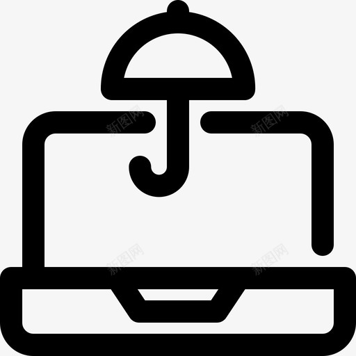防病毒笔记本电脑保护图标svg_新图网 https://ixintu.com 保护 安全 电脑 笔记本 防病毒 雨伞 黑客