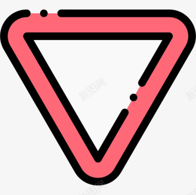 屈服点交通标志14线形颜色图标图标