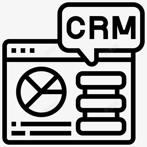 CRM客户关系管理4线性图标svg_新图网 https://ixintu.com CRM 客户关系 管理 线性