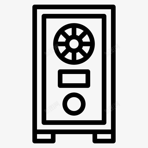 保险箱家用设备9线性图标svg_新图网 https://ixintu.com 保险箱 家用 线性 设备