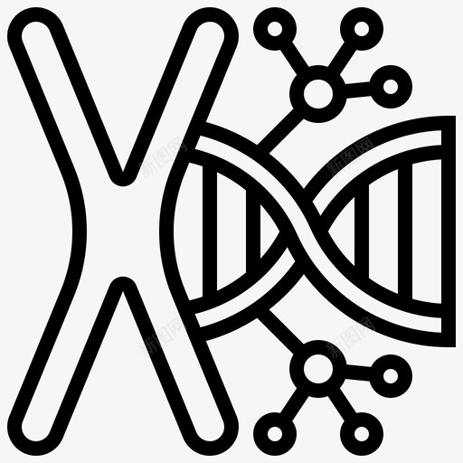 Dna医学技术15线性图标svg_新图网 https://ixintu.com Dna 医学 技术 线性