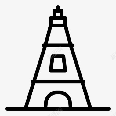 埃菲尔铁塔建筑景观图标图标