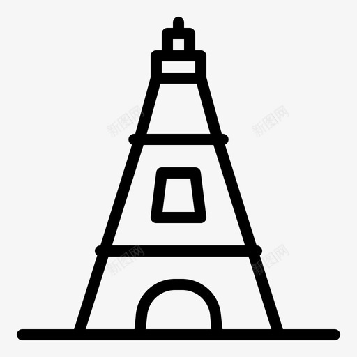 埃菲尔铁塔建筑景观图标svg_新图网 https://ixintu.com 埃菲尔铁塔 巴黎 建筑 景观