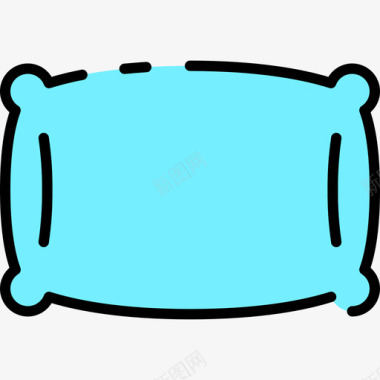 枕头睡眠49线性颜色图标图标