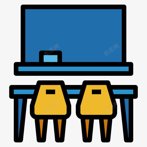 教室教育314线颜色图标svg_新图网 https://ixintu.com 教室 教育 颜色
