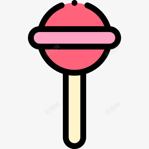 棒棒糖甜点和糖果6线性颜色图标svg_新图网 https://ixintu.com 棒棒糖 甜点 糖果 线性 颜色